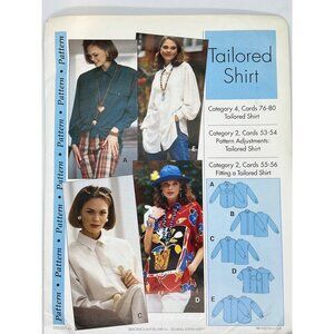 Tailored Shirt Sewing Pattern Misses Sizes 6-22 Includes Petite Options New